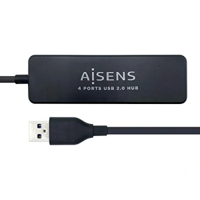 Image de Aisens Hub USB 2.0 Type A/M 4xtype A/H Noir 30 cm