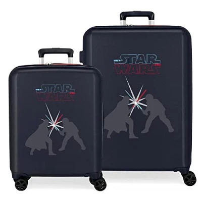 Image de Star wars Swords Set de valises Bleu 55/70 cm ABS rigide Serrure TSA intégrée 119L 6,8 kg 4 roues doubles bagage à main
