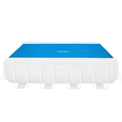 Image de Intex 28088 Bâche Solaire rectangulaire pour Ultra Frame 400 x 200 cm, épaisseur 160 microns, Dimensions de Fabrication 378 186 cm Bleu