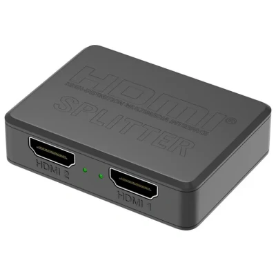 Image de Splitter HDMI 1 entrée 2 sorties 4K UHD 1080P 30Hz 3D pour ordinateur console xbox ps4 ps5 lecteur dvd blu ray caméra box tv