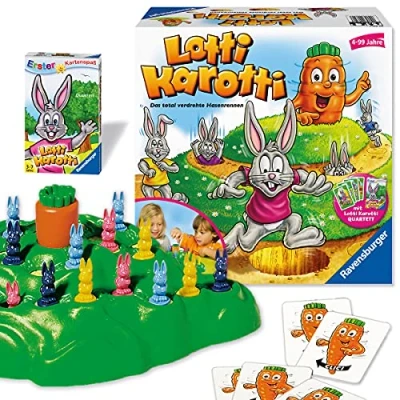 Image de Ravensburger Jeu de Société 20851 pour Enfants et Adultes, 2 à 4 Joueurs, Partir Ans, avec Cartes Lotti Karotti Quartett, Édition Spéciale Amazon Exclusivité sur