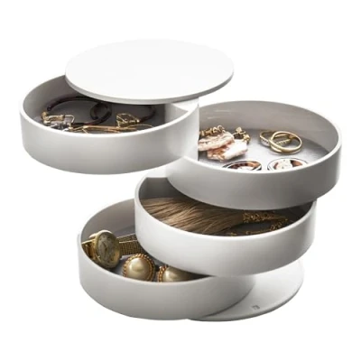 Image de YAMAZAKI Boîte à bijoux Tower ABS Blanc Taille Unique