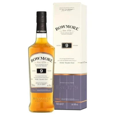 Image de Bowmore 9 ans Islay Single Malt Scotch avec étui, Whisky Ecossais, 40% 70cl