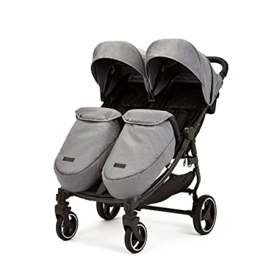 Image de Ickle Bubba Poussette Double Venus Max (Gris de l&#039;espace)