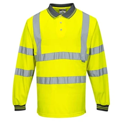 Image de Portwest Polo HV Manches Longues, Couleur: Jaune, Taille: 4XL, S277YER4XL