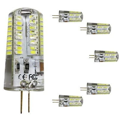 Image de Mengjay Lot de 5 ampoules LED G4 W AC 220 240 V 320 lm Blanc froid 6000 K 64 SMD 3014 Angle d&#039;éclairage 360 Lampe Perles