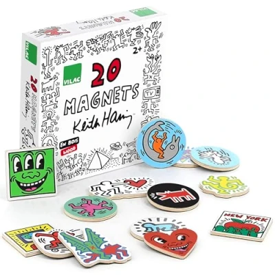 Image de Vilac Coffret de Magnets Keith Haring, 9226, Multicolore, Petit