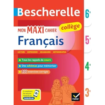 Image de Bescherelle collège Mon maxi cahier de français (6e, 5e, 4e, 3e): règles et exercices corrigés (grammaire, orthographe, conjug... Livre d’occasion