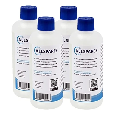 Image de AllSpares Détartrant liquide pour machine à café DeLonghi DLSC500, SER3018, EcoDecalc (4x 500 ml)