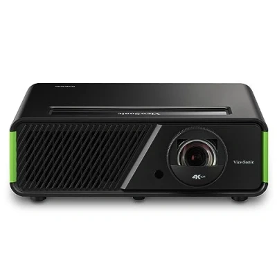 Image de Viewsonic X2 4K Projecteur de Jeu LED à Courte Distance (4K UHD, 2900 lumens, HDR, Compatible 3D, TR0.69 0.83, Zoom 1,2X, 2 x HDMI, USB C, 1 Lecteur A, Haut parleurs Harman Kardon 6 W,