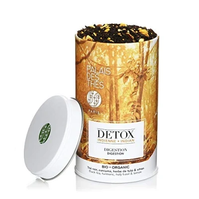 Image de Palais des Thés, DETOX INDIENNE, Thé noir parfumé BIO, Digestion, Boîte métal 120g