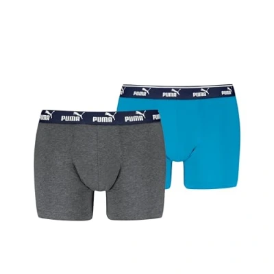 Image de PUMA Elements Boxer, Bleu Combo, L (Lot de 2) Hommes
