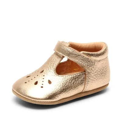 Image de Bisgaard Bloom HOME SHOE Chaussons pour bébé enfants, Taille: 24, Gold Chaussures