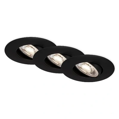 Image de Briloner Spot encastré LED 7602 x3 IP65 3 000 K noir