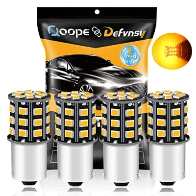 Image de Defvnsy Ampoule LED PY21W 1056 BAU15S, Extrêmement Brillant Jaune 12V 24V Pas Polarité 7507 12496 5009 Ampoules Clignotant, 33SMD 2835 Remplacement Voiture pour Feu Arrière, Clignotant Latéral