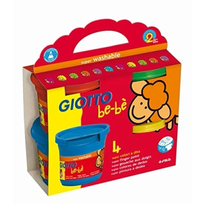 Image de GIOTTO be bè Set gouache aux doigts 4 pots de 150 ml