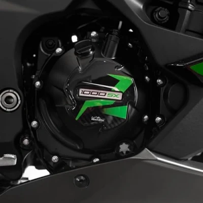 Image de Resin Bike Autocollant Moto Compatibles avec Kawasaki Ninja 1000 SX 2024. Protège Carter de Variateur Contre Les Chocs et Éraflures. 3D Résinés Made in Italy
