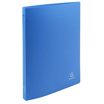 Image de Exacompta réf. 51192SE Lot de 5 classeurs souples OPAK 4 anneaux ronds diamètre 15 mm Dos 20 Dimensions extérieures : 32 x 25 cm Format à classer A4 Coloris bleu clair