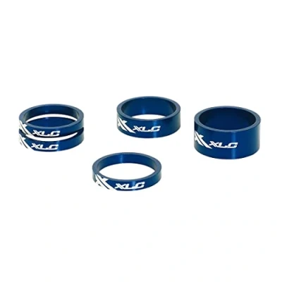 Image de XLC Lenkkopferweiterung A Head Spacer Set As a02 3x5/1x10/1x15 Mm 1 1/8 Zoll Pieces de Velo Mixte, Bleu, 10 x 8 cm