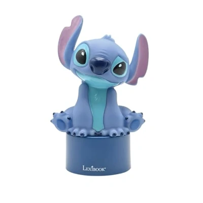 Image de Lexibook, Disney Stitch, Veilleuse avec Haut Parleur, Changement de Couleur, lumière Douce, à Piles, NS01D, Bleu