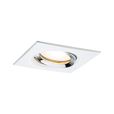 Image de Paulmann 92904 Kit encastrés Premium Nova, IP65, carré, orientable, LED 1x7W, 230 V, GU10, 51 mm Bl/chr