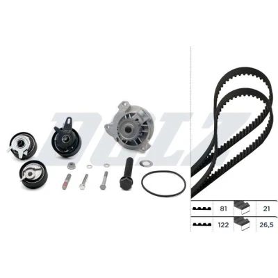 Image de DOLZ KD052 Pompe à Eau + Kit De Distribution 122, 81 VOLKSWAGEN: LT 28 46 2 Kasten, Transporter 4 Bus,