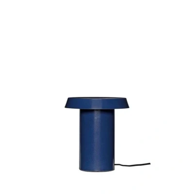 Image de HÜBSCH lampe de table LED Keen, bleu foncé, fer
