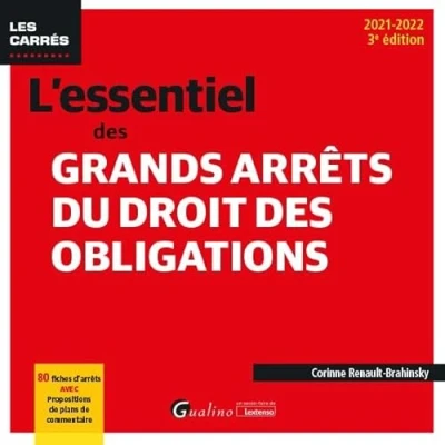 Image de L&#039;essentiel des grands arrêts du droit obligations: 80 fiches d&#039;arrêts avec propositions de plans commentaire (2021 2022) Livre d’occasion