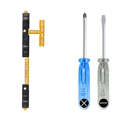 Image de MMOBIEL Bouton Power/Volume Contrôle Compatible avec Samsung Galaxy A22 5G 6.6 inch 2021 Marche/Arrêt Nappe Flex Remplacement Incl. Tournevis