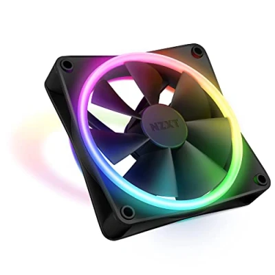Image de NZXT F120 RGB Duo RF D12SF B1 Ventilateur double LED de 120 mm 20 configurables individuellement Airflow et pression statique équilibrées Commande PWM Noir
