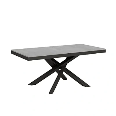 Image de Table Volantis Evolution étage Ciment 90x180 allongé 284 châssis Anthracite