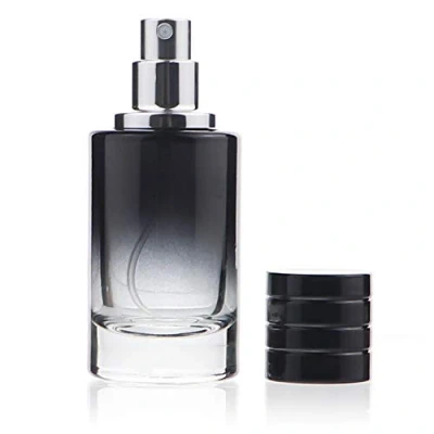 Image de Zénitude Glassworks Flacon de parfum en verre 100 ml avec atomiseur à brume fine (Noir)