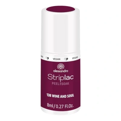Image de Alessandro Vernis à Ongles UV/LED Striplac Peel/Soak Wine and Soul, Violett, 8 ml