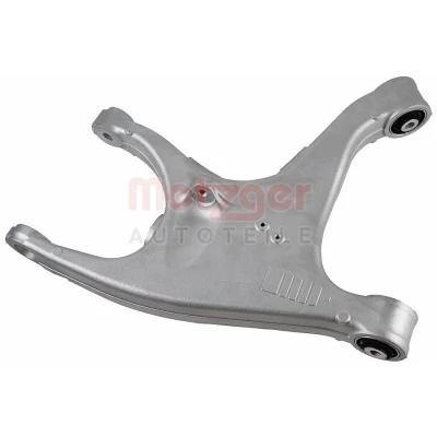 Image de METZGER 58172403 Bras de suspension avec support en caoutchouc Essieu arrière gauche, inférieur barre oscillant transversal Aluminium