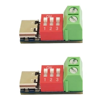 Image de Sweetness Lot de 2 déclencheurs type C PD QC 5 V 20 CC Tension réglable Module d&#039;alimentation Réglage du cadran Charge Décoy, 500457370A3