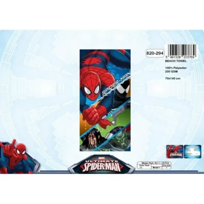 Image de SPIDERMAN Drap de bain Serviette Microfibre 70X140 cm + 1 Hand Spinner en cadeau.