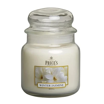 Image de Price&#039;s Bougie en pot moyenne jasmin d&#039;hiver Parfum doux, délicieux et de qualité longue durée Jusqu&#039;à 90 heures combustion Idéal pour toutes les occasions