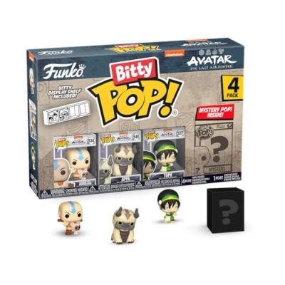 Image de Funko Bitty Pop! Avatar: TLA Aang 4PK with Momo, Appa, Toph et Une Mini Figurine Mystère en Surprise 2.2 Cm The Last Airbender Le Dernier Maître de L&#039;air Collectionnable