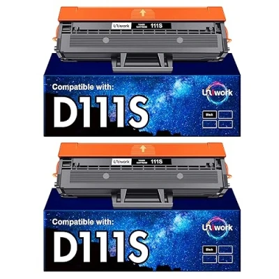 Image de Uniwork Compatible Cartouche de Toner Remplacement pour Samsung MLT D111S D111L Xpress M2070W M2070 M2070FW M2020W M2078W M2022W M2022 M2026 M2026W M2020 (Noir, 2 Pack)