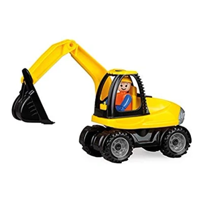 Image de LENA Truckies Bagger, Chantier Stable d&#039;env. 25 cm, Petit Jeu Pelleteuse partir de 2 Ans, véhicule d&#039;excavation Robuste pour Plage et Chambre d&#039;enfant, 01621, Multicolore