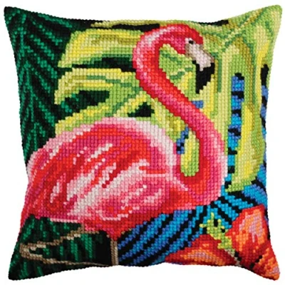 Image de Collection d&#039;Art Kit de Coussin FLAMINGO/Rose 40 x cm Multi