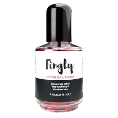 Image de Fingly Vernis Amer pour Enfant &amp; Adulte à Ongles Transparent Anti Ronge Ongle Soins les Rongés et Abimés, 7.5 ml