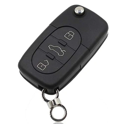 Image de Coque de rechange pour clé en silicone avec accessoires télécommande auto 3 touches compatibles Audi A1 A2 A3 A4 A6 A8 Q5 Q7 TT (GUSCIO, GUSCIO)