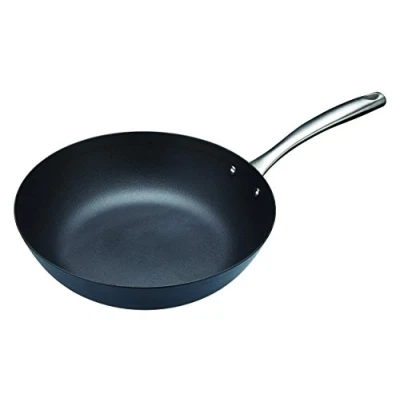 Image de Masterclass Wok Professionnel Antiadhésif de 30 cm Prêt pour L&#039;Induction, Acier, Noir, (12 Pouces)