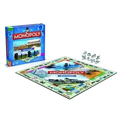 Image de Winning Moves Monopoly BRETAGNE Jeu de société Plateau Edition Villes et régions 2 à 6 Joueurs Version française