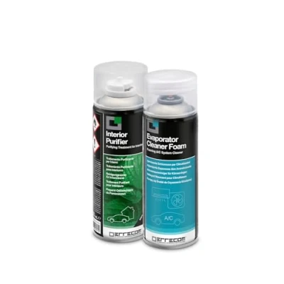 Image de ERRECOM Total Care, Traitement Purifiant Complet pour systèmes de climatisation des véhicules et habitacles, Parfum Menthe, 2 Bouteilles aérosol 200 ML