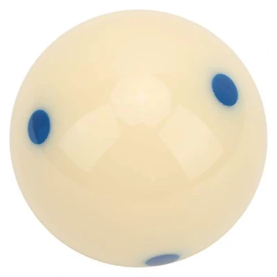Image de VGEBY Point Spot Cue, 57,2 mm Dot Practice Cue Ball Pool Ballon d&#039;entraînement Standard(Point Bleu)
