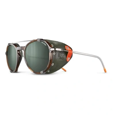 Image de Lunettes de soleil mixte JULBO Around J5729112 Bleu Translucide forme ronde polarisée