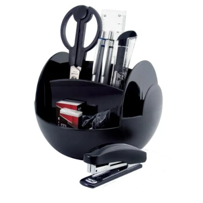 Image de Pavo Organisateur Rotatif Pot à crayons diamètre 15 cm Noir
