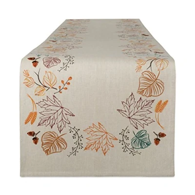 Image de DII Chemin de Table Coton, Feuilles d&#039;automne, 14 x 72